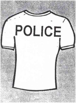 T-Shirt mit der Aufschrift "POLICE"