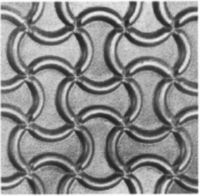 Schwarz-weißes Muster von sich überlappenden Ringen